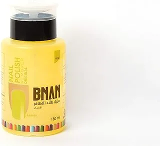 Bnan Nail polish remover with lemon scent - 180 ml , Yellow