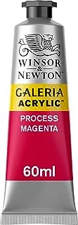أنبوب Winsor & Newton Galeria Acrylic Process Magenta 60ml مع تناسق متساوي، لا يبهت، تغطية عالية، غني بالأصباغ الملونة