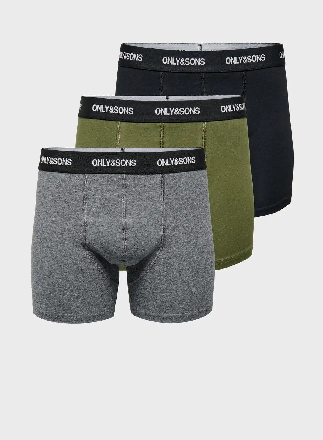 Only & Sons 3 Pack Logo Band Trunks