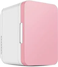 8L Mini car refrigerator,Portable car and home dual-purpose Small refrigerator,heating and cooling 12V refrigerator(Low Noise),Pink
