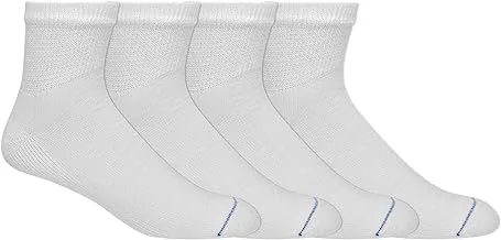 Dr. Scholl's Men's 4 Pack Diabetic and Circulatory Non Binding Ankle Socks, 0, Large