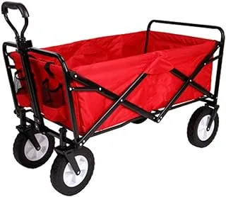 Shopping Trolleys Shopping Cart Home Shopping Cart Outdoor Camper Supermarket Fishing Shopping Cart Portable Cart Trolley Car Folding Moving Cars Loadable 75 kg (Color : Red, Size : 100 * 50 * 85cm)