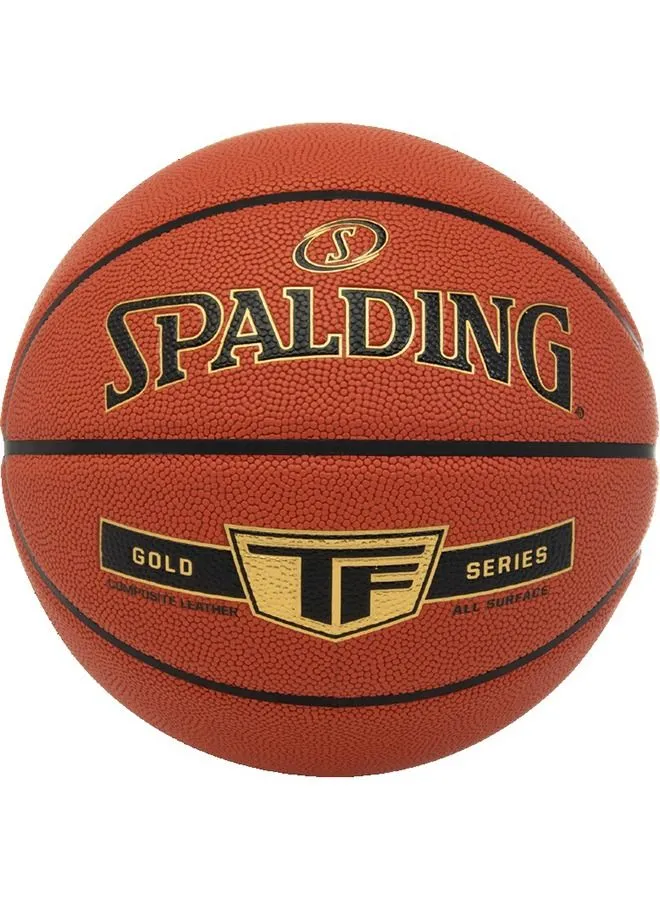 كرة السلة سبالدينج تي اف جولد Sz7 المركبة - برتقالي