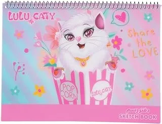 Lulu Caty 143073 Spiral Sketchbook with PP Cover, 252 mm x 185 mm Size