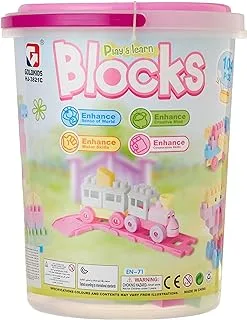 Khima Play and Learn Colorful Building Blocks Set - 104 Pieces