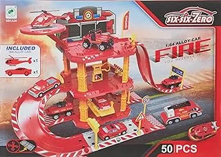 Firefighter Parking with Helicopter Attachment Playset, 20 cm x 25 cm x 30 cm Size