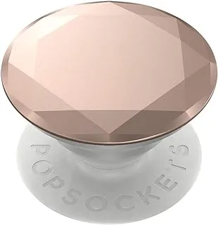PopSockets: Phone Grip with Expanding Kickstand, Pop Socket for Phone - Metallic Diamond Rose Gold