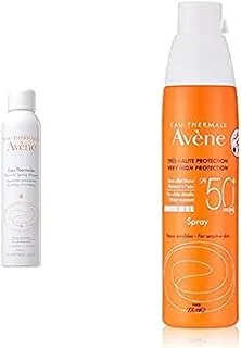 Avene Thermal Spring Water 300ML, Sun Care Spray No White Streaks 50+ - 200 ML