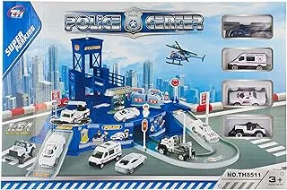 General Police Car Set with Police Parking