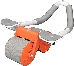 Automatic Rebound Abdominal Wheel, Abdominal Exercise Roller with Elbow Support, Double Round Ab Roller Wheel Core Exercise Equipment for Core Workout, Abs Workout, Home Gym (Orange)