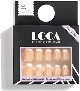 Loca Oval Shape Acrylic Nails, Small, N7 Natural French