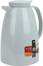 Leema Marble Thermos with Push Button, 1.5 Liter Capacity, Light Gray