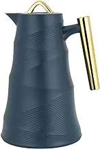 Alsaifgallery Glory Baba Thermos Flask with Handle, 1 Liter Capacity, Dark Blue Gray/Gold