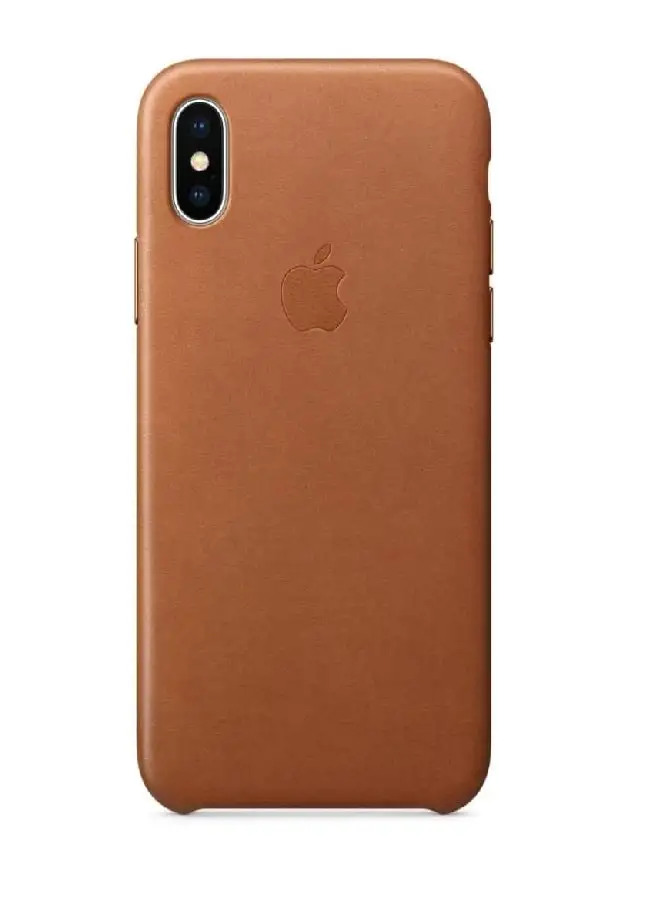 Apple Proctective Leather Case And Cover For iPhone X Saddle Brown