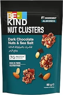 Be- Kind Dark Chocolate Nuts & Seasalt Nut Clusters, 80 g