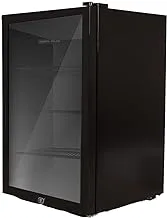 General Golden Glass Display Refrigerator, 132 Liter Capacity, Black