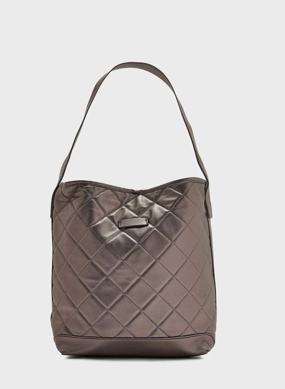 Ginger Metallic Quilted Tote Bag
