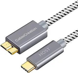 CableCreation Braided USB C to Micro B Hard Drive Cable 3.3FT - 10Gbps USB 3.1 Type C Male to Micro B Male Cord for External Hard Drive, MacBook, iPad Pro, and More