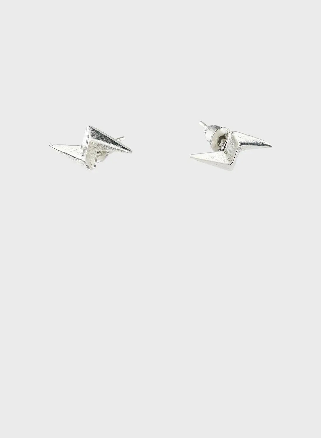 Seventy Five Stainless Steel Thunderbolt Earrings