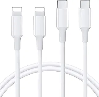 USB C to Lightning Cable 2Pack 3FT [Apple MFi Certified] iPhone Lightning to USB-C Fast Charging Cable Compatible iPhone 14/13/12 11/11 Pro/11 Pro Max/X/XS/XR/XS Max/8, Supports Power Delivery