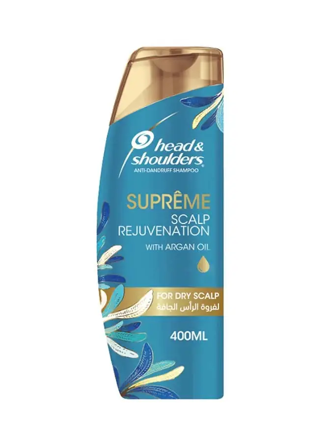 Head & Shoulders Supreme Anti-Dandruff Shampoo With Argan Oil For Dry Scalp Rejuvenation 400ml