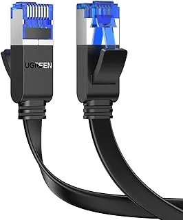 UGREEN Ethernet Cable 3M Cat 8 Gigabit Network Cable High-Speed 40Gbps 2000MHz RJ45 Internet Cable Flat Double Shielded Ethernet Cable Compatible with Gaming Switch PS4 PS5 PC Router TV Xbox