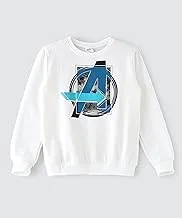 Avengers Sweatshirt for Senior Boys - White, 9-10 Year