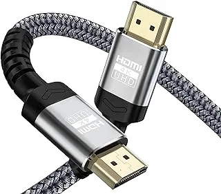 كابل HDMI 4K من سونيسونيك 5 متر | كابل HDMI 2.0 فائق السرعة 18 جيجابت في الثانية و4K عند 60 هرتز HDR ARC HDCP2.2 سلك HDMI مجدول إيثرنت | لشاشة التلفاز UHD للكمبيوتر المحمول Xbox PS4/PS5 إلخ