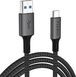 USB A to USB C Cable PD 3A Type C Fast Charging USB C Data Cable Nylon Braided Phone Charger USB-C Quick Cord Compatible with iPad Air, iPad Pro, MacBook Pro, Samsung Galaxy etc (1M)