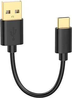 CableCreation كابل USB C قصير 0.5 قدم، USB A إلى USB C 3A شحن سريع، كابل USB قصير إلى USB C 480 ميجابت في الثانية لبنك الطاقة Galaxy S23 S23+ S22 S21 S20/MacBook، Pixel، 15 سم/6 بوصة