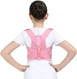 LLF Adjustable Children Posture Corrector Back Support Belt Kids Orthopedic Corset For Kids Spine Back Lumbar Shoulder Braces Health (Pink,S)