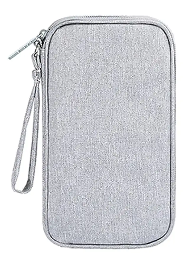 Generic 2-In-1 Power Bank And Data Cable Storage Bag Grey