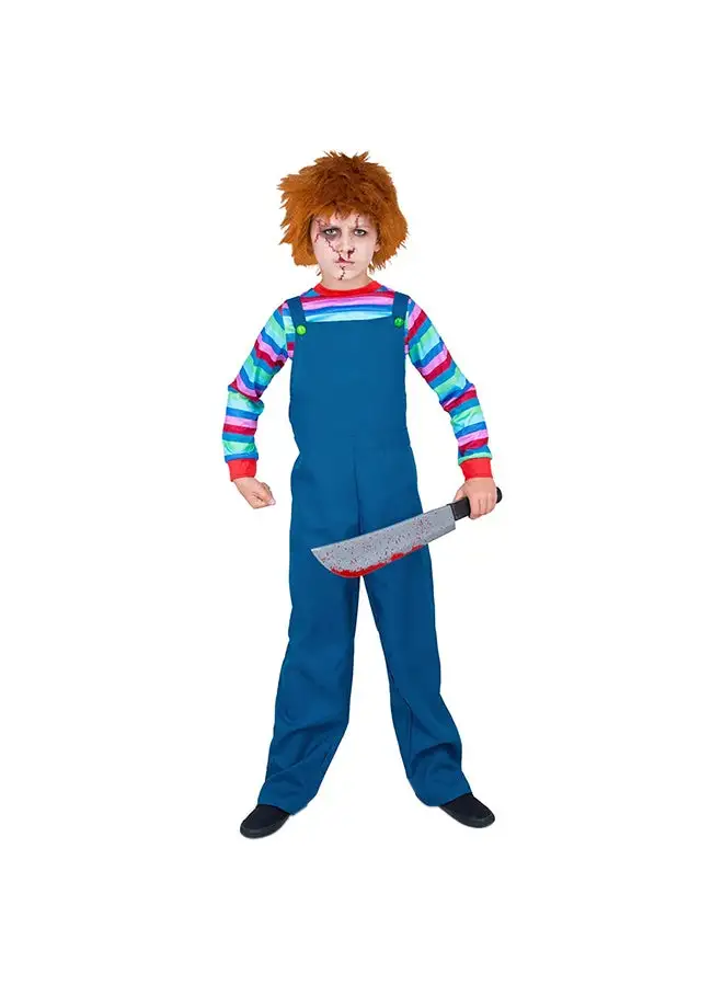 RUBIE'S Killer Doll Overall with Top Kids Halloween Costume-84545-M-5-6Y-Blue