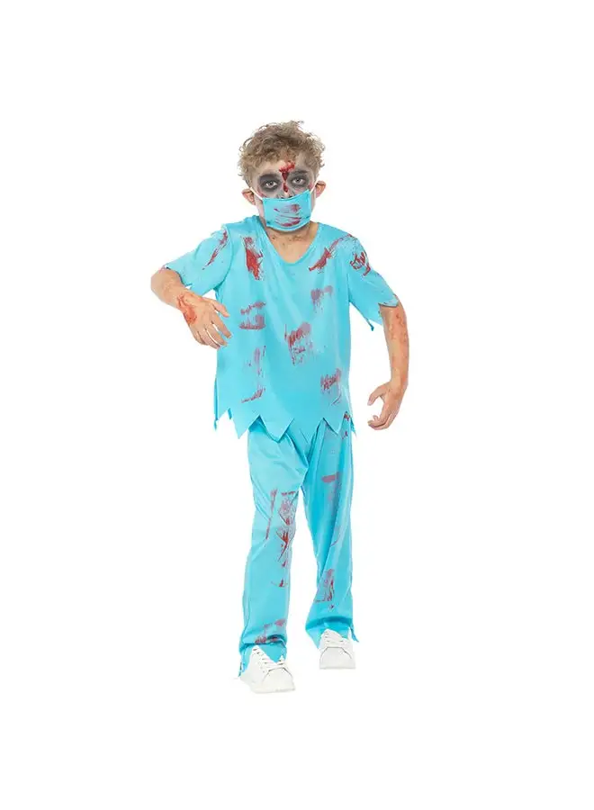 RUBIE'S Zombie Doctor Surgeon Kids Halloween Costume-84602-L-7-8Y-Blue