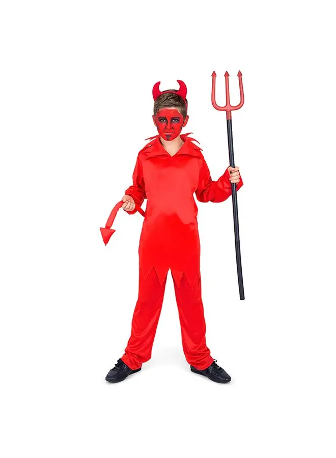 RUBIE'S Red Devil Kids Halloween Costume Set with Headband-84539-L-7-8Y-Red