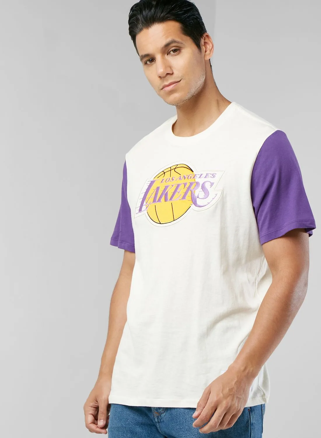 Mitchell & Ness Los Angeles Lakers Color Blocked T-Shirt