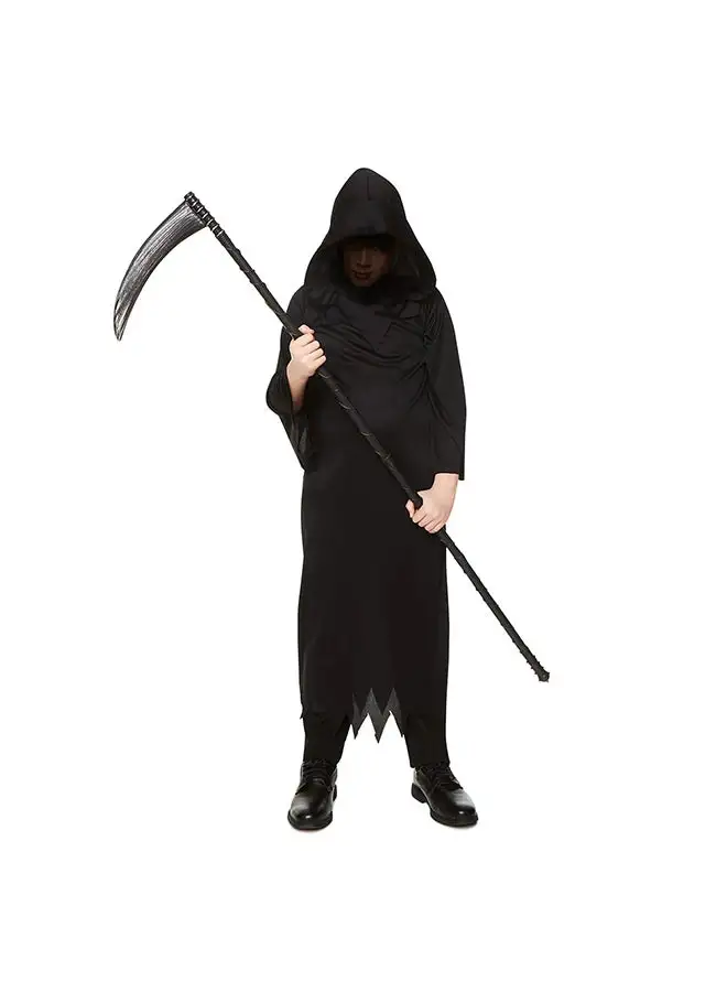 RUBIE'S Grim Reaper Hooded Robe Kids Halloween Costume-84564-S-3-4Y-Black