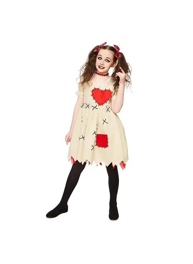 RUBIE'S Voodoo Doll Dress Kids Halloween Girls Costume-84561-M-5-6Y-Beige
