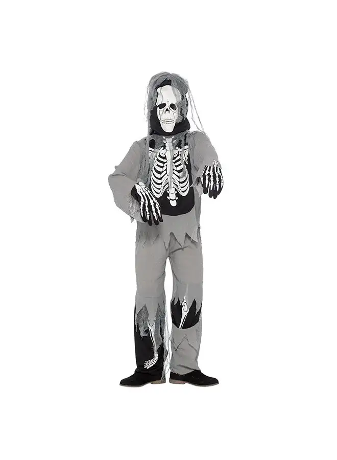 RUBIE'S Ghostly Skeleton Kids Halloween Costume-84605-L-7-8Y-Grey