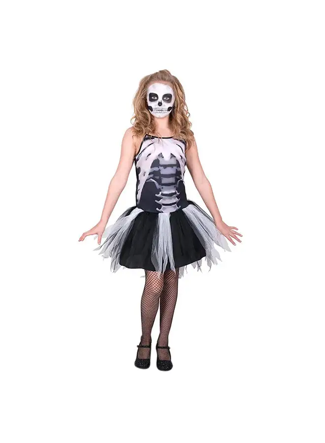 RUBIE'S Skeleton Tutu Dress Kids Halloween Girls Costume-84547-L-7-8Y-Black