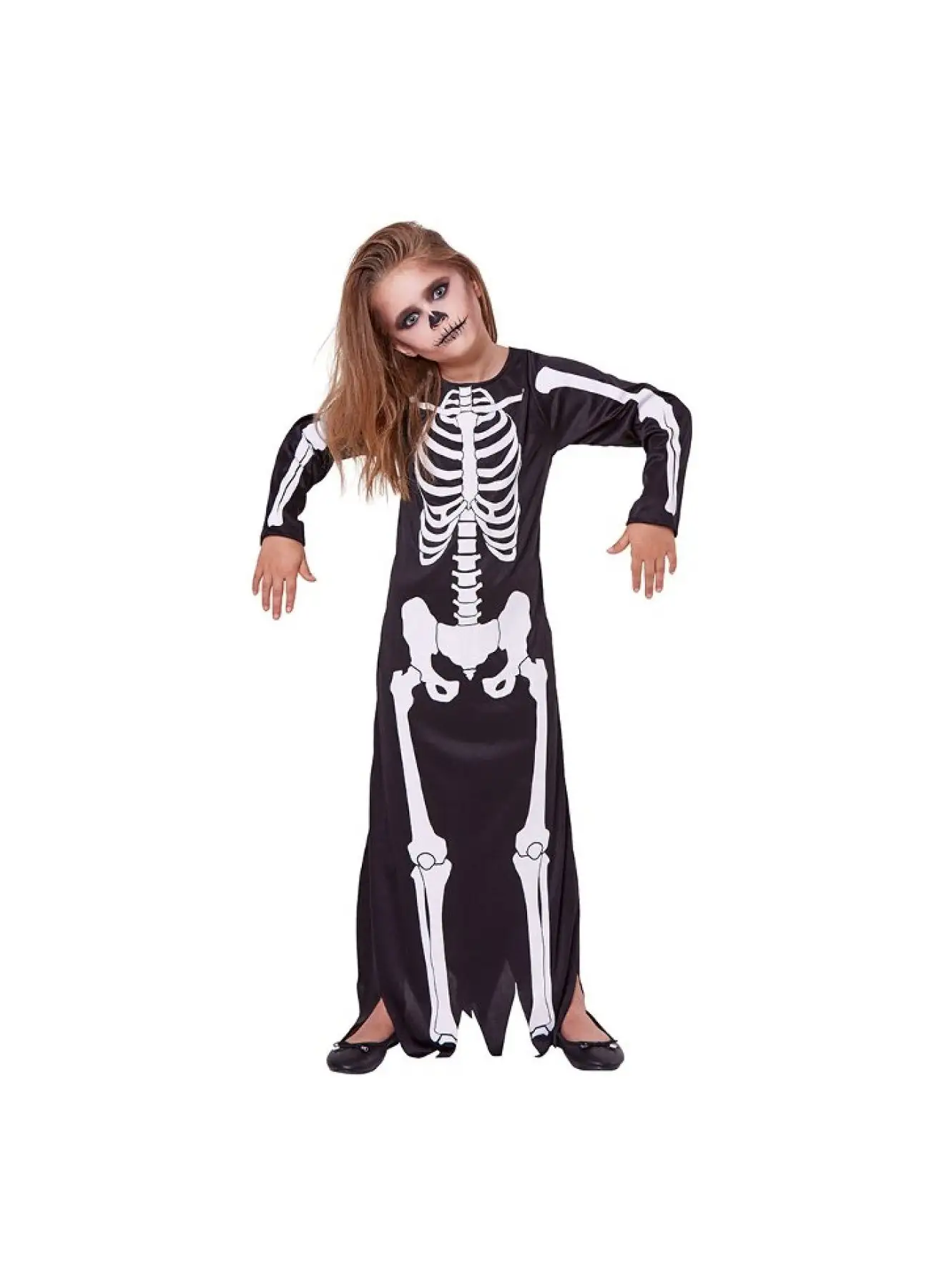 MAD TOYS Skeleton Dress Kids Halloween Costume