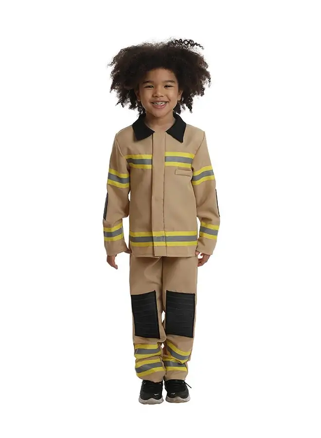 RUBIE'S Firefighter Kids Professions Costumes-83344-L-7-8Y-Brown