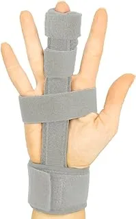 دعامة أصابع Trigger Finger Splint – جبائر أصابع مريحة للأصابع المكسورة. أداة فرد الأصابع المصنوعة من الألومنيوم قابلة للتعديل من أجل مطرقة منحنية أو مفاصل الأصابع المصابة بالتهاب المفاصل. يناسب جميع الأصابع