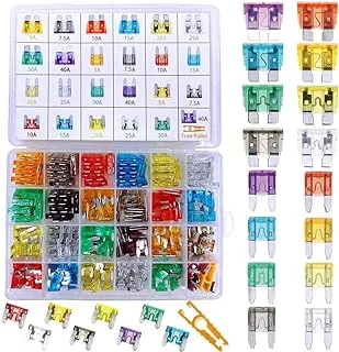 SANMUGEED 272pcs Standard & Mini & Low Profile Mini Blade Fuse Assortment, 2A 5A 10A 15A 20A 25A 30A 35A Replacement Fuses for Car Boat Truck SUV Automotive (A)