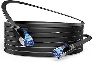 UGREEN Ethernet Cable 10M Cat 8 Gigabit Network Cable High-Speed 40Gbps 2000MHz RJ45 Internet Cable Flat Double Shielded Ethernet Cable Compatible with Gaming Switch PS4 PS5 PC Router TV Xbox