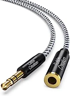 3.5mm Headphone Extension Cable, CableCreation 3.5mm Male to Female Stereo Audio Extension Cable Adapter with Gold Plated Connector, [2-Pack] 3 Feet
