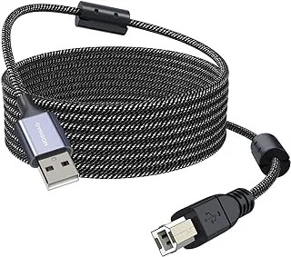 MOSWAG Printer Cable 32.8FT/10Meter USB Type A to Type B Durable USB Printer Cord High Speed Printer Cable for HP,Canon,Dell,Epson,Lexmark,Xerox,Brother,Samsung and More