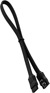 CableMod ModFlex Sleeved SATA 3 Cable (Black, 30cm)