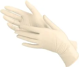 Disposable Latex Gloves Non Medical, General purpose Cooking, Kitchen & Household Cleaning Powder Free 100 Per Box