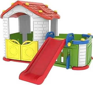 بيت لعب كبير هابي للأطفال مع شريحة CHD-803، متعدد الألوان